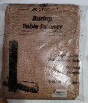 Burlap Table Runners 100% Natural Jute 10x108" Pkg Of 10 3 Sets Available