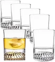 Whiskey Glasses Set of 6 - Crystal Old Fashioned Glass 10 oz Rocks Glasses Gift for Men Women Drinking Bourbon Scotch Cocktails Rum Cognac Vodka Liquo at Home Bar