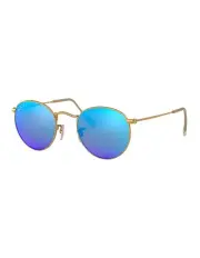 [Ray-Ban] Round Gold RB3447 Polarised Sunglasses