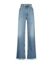 Alessandra Rich Logo-Patch Low-Rise Denim Jeans 25,26,27 Blue
