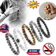 Triple Protection Cessation Bracelets 8MM Magnet Anti Smoke Bracelet CF