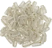 P Prettyia 100x Wig Clips for Feather Hair Bun extension Weft Hairpiece 28mm, Beige