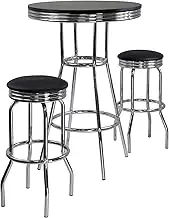 Winsome Summit Pub Table and 2 Swivel Stool Set, 3-Piece
