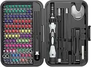 Roobuck Small Precision Screwdriver Set,Upgraded Repair Tool Kit(with 108 Magnetic Screwdriver Bits),Color Coded Screwdriver Set with Extension Rod Kit for Phone Computer Tablet Watch