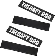 HANABASS 2Pairs Reflective Dog Vest Patches Interchangeable Stickers for Harnesses Durable Safe Cool Accessories for Your Dog Training Walking Needs