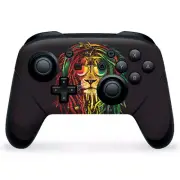 Nintendo Switch Pro Controller Skin Decal Vinyl Wrap - Rasta Dread Lion Irie