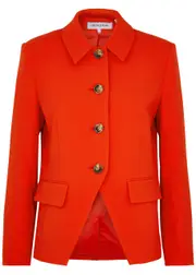 Veronica Beard Aire Dickey Woven Blazer - Red - 8 (UK12 / M) 8 (UK12 / M)