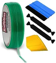 Knifeless Vinyl Wrap Cutting Tape Finishing Line 50M Plus 3M Toolkit (Blue Squeegee Yellow Squeegee 2xBlack Felts)