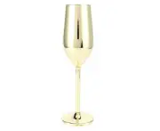 200ml Goblet Stainless Steel Champagne Glass, Drinking Cup for Bar/Party Banquet/Picnic, Gold Plated