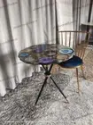 Natural Mix Wild Agate Console End Table Top Hallway Side Corner Drink Table Top