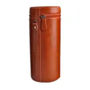 Extra Large Lens Case Zippered PU Leather Pouch Box for DSLR Camera Lens, Size: 24.5*10.5*10.5cm(Brown)