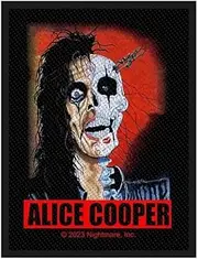 [Razamataz] Alice Cooper Woven Patch Trashed Official Black Accessory Size