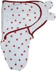 Pristine Fashions Unisex Beekeeper Wearable Blanket, Organic Cotton, Transition Sleeping Bag, White Red, Free Size