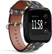 Fitbit Versa 2 / Versa / Versa Lite / Versa SE Leather Bands Re Compatible with
