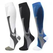 3 Colors Compression Socks Black Blue White Men Women Sport Socks 20-30 mmhg