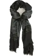 [Fella Hamilton] Elsa Lurex Ractangle Scarf in Black/Silver