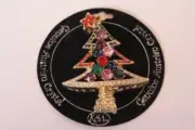 Genuine Austrian Crystal Gold Christmas Tree Christmas Brooch Pin Kurt Adler
