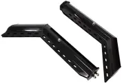 Truck Trailer Black Spring-Loaded Mud Flap Hanger Angled 1-1/8" Bolt Spacing