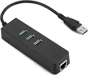 USB HUB Ethernet Converter DMHE27 RTL8153 USB 3.0 Ethernet Converter Adapter with 3 Port 3.0 HUB to RJ45 DriveFree