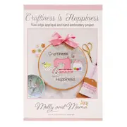 Craftiness is Happiness Applique Embroidery Pattern by Molly and Mama Quilting Sewing