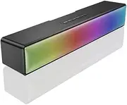 JSEIAJB Speaker Colorful Lights Computer Game Audio Gaming Video Game TV Audio Player with Charging Port(White-Dinosaur Doodle4)
