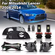 Set LED Fog Light Lamp+Cover+Wiring Switch For Mitsubishi Lancer 2008 2009-2014 (for: Mitsubishi)
