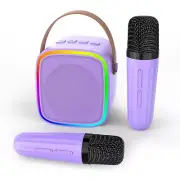 Texpot Mini Karaoke Machine with 2 Wireless Microphones, Kids Toys Portable B