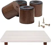 ANFU Cutting Board Feet, Walnut Chopping Board Feets, Non Slip Self Adhesive Butcher Block Legs with Screw, Not included Boards(Walnut Short)