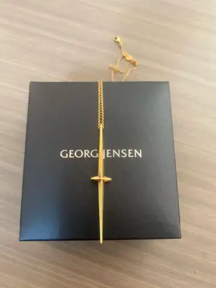 georg jensen18K金十字設計師系列項鍊絕版品