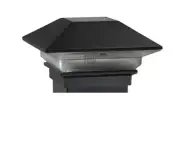 Deckorators 4-in x 4-in 4.8-Lumen Solar LED Outdoor Post Cap Light 6500K New