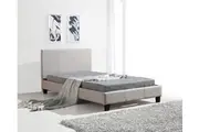 King Single Linen Fabric Bed Frame Beige
