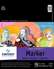 Artist Series Pro Layout Marker Paper Foldover Pad 11x14 inches 50 Sheets 18l...
