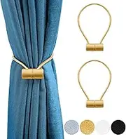 Gold Curtain Tie Back Curtain Tiebacks Magnetic Curtain Ties, Gold Curtain Tiebacks Drape Ties and Holders for Curtains, Curtain Holdbacks Gold Curtain Ties Backs Holdback Magnetic Curtain Holder