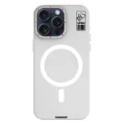 PC+TPU Matte Phone Case for iPhone 15 Pro Max Compatible with MagSafe Lens Frame Kickstand Cover