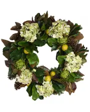 Creative Displays Green Magnolia Leaves & Lemon Wreath