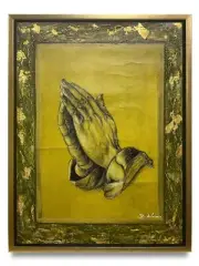NY Art-Original Oil Painting of Hands on Canvas 12x16 Framed