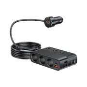 Car Adapter with ON OFF Switch 128W Fast Car Charging USB Charger