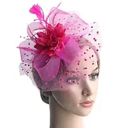 Fascinators Hats Headwear Organza Floppy Hat Top Hat Veil Hat Horse Race Cocktail Elegant Vintage With Feather Bows Headpiece Headwear