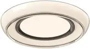 CJLWSLCO White Round Large LED Ceiling Light Fixture Modern Semi Flush Mounted Living Room Ceiling Lamp Tri Color Eye Protection Ceiling Light Fixture for Bedroom Kitchen Hallway Meeting Room Office(5