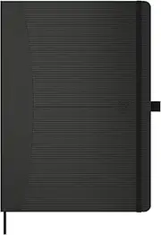 Oxford Signature Notebook A5 Blank 80 Sheets 90gsm Black with Rubberised Surface SCRIBZEE Compatible for Office School or Gift