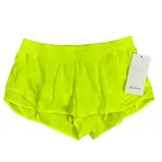 New Lululemon Size 12 Women Hotty Hot Low Rise LR Lined Short 2.5" HIYE Yellow