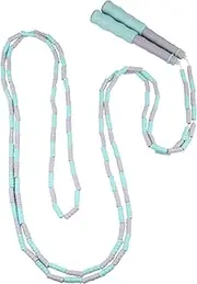 EXAOMBLE 1Pc Adjustable Beaded Skipping Rope for Lightweight Tangle Design for Fitness Training Soft Grip Handles for and Exercise