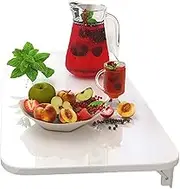 Wall Mounted Folding Table, Lacquered Wood Wall Mounted Table, Bracket Heavy Duty, Stable Sturdy Wall Table for Kitchen Laundry Room Restaurant (Color : White, Size : 100X30CM) Interesting