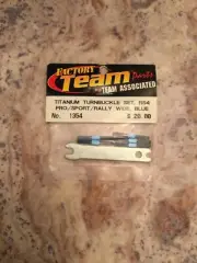 Vintage Team Associated 1354 HPI RS4 Blue Titanium Turnbuckle Set Pro Rally LOOK
