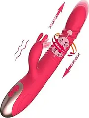 Vibrator Dildo G Spot Sex Toys for Women, Rabbit Vibrator Clitoral Stimulator Sex Toys Thrusting Vibrator Quiet Portable Rechargeable Realistic Dildo 10 Vibration Mode Vibrators Adult Sex Toy for Women Couples Pleasure Relaxation