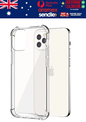 Apple iPhone 16 15 14 13 12 11 Pro Max XS XR Clear Shockproof Bumper Case Cover