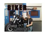 2023 Biker Motorman Figure 1:24 Scale Model by American Diorama