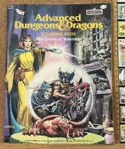VINTAGE 1980s ADVANCED DUNGEONS & DRAGONS MARVEL COMIC COLOURING BOOK TSR UNUSED