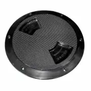 Sea-Dog Quarter-Turn Textured Deck Plate w/Internal Collar - Black. [336357-1]