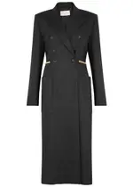 Christopher Kane Dark Grey Double-breasted Wool-blend Coat - 14 14